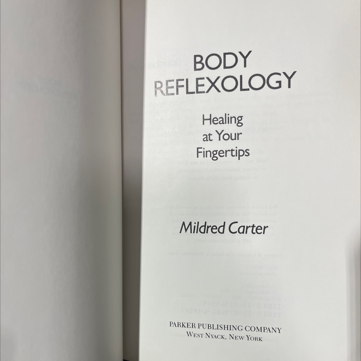 body reflexology healing at your fingertips book, by Mildred Carter, 1970 Hardcover image 2