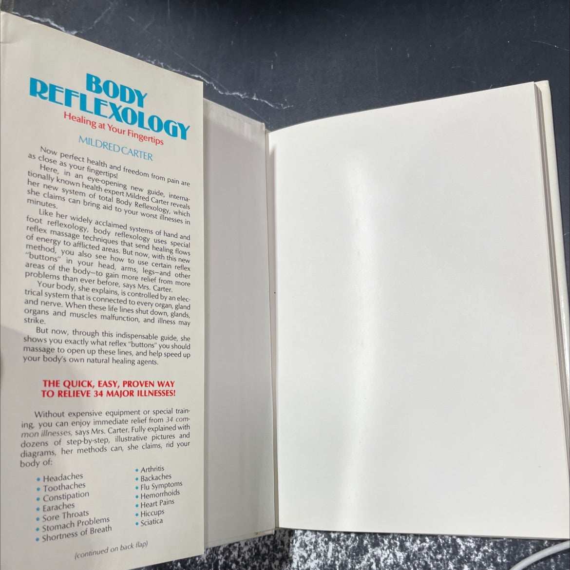 body reflexology healing at your fingertips book, by Mildred Carter, 1970 Hardcover image 4