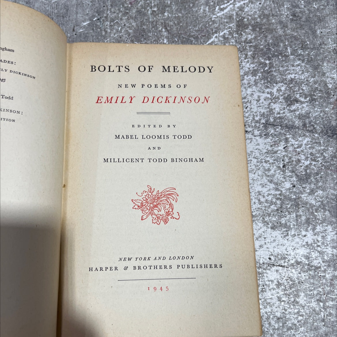 bolts of melody book, by emily dickinson, 1945 Hardcover image 2