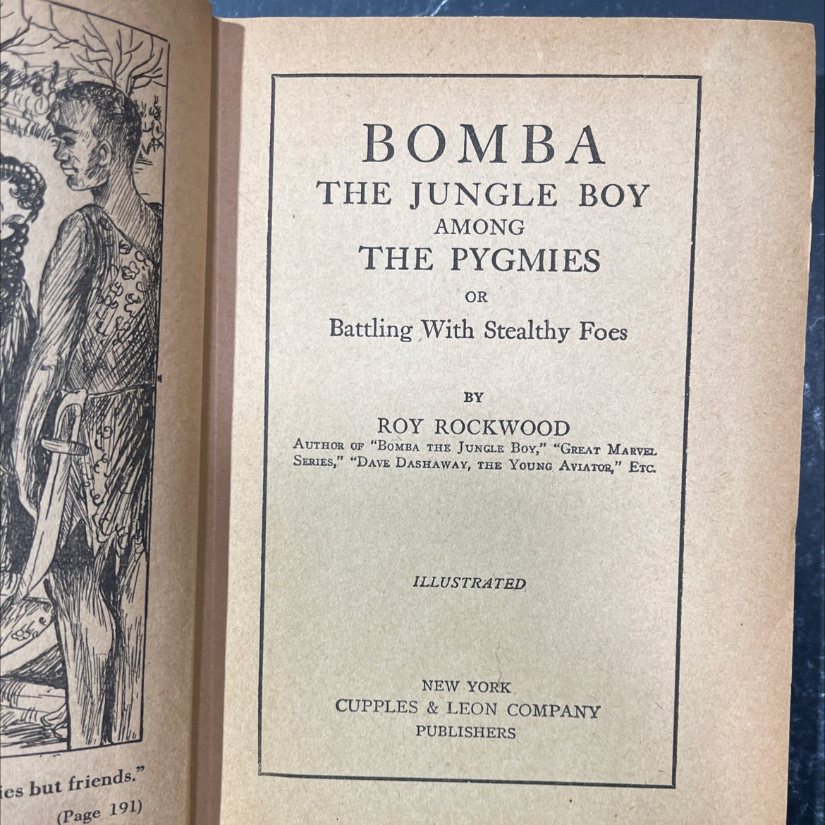 bomba the jungle boy among the pygmies book, by roy rockwood, 1931 Hardcover image 2