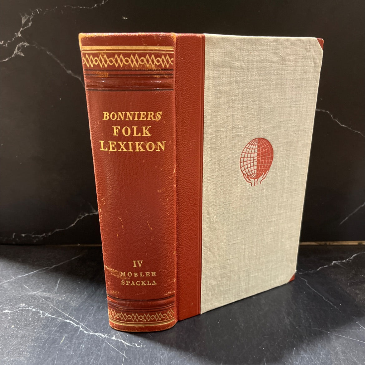 bonniers folklexikon iv book, by unknown, 1953 Leather image 1