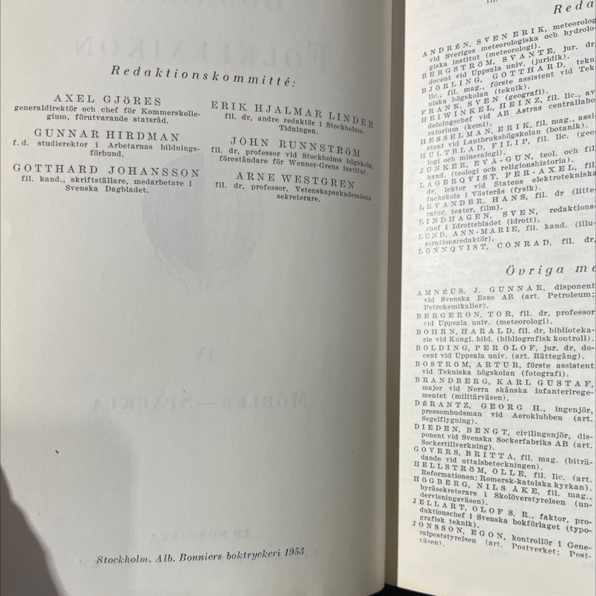 bonniers folklexikon iv book, by unknown, 1953 Leather image 3