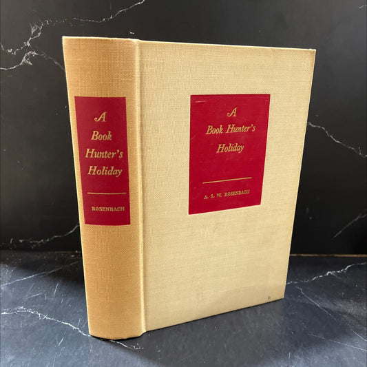 book hunter's holiday book, by a. s. w. rosenbach, 1936 Hardcover image 1