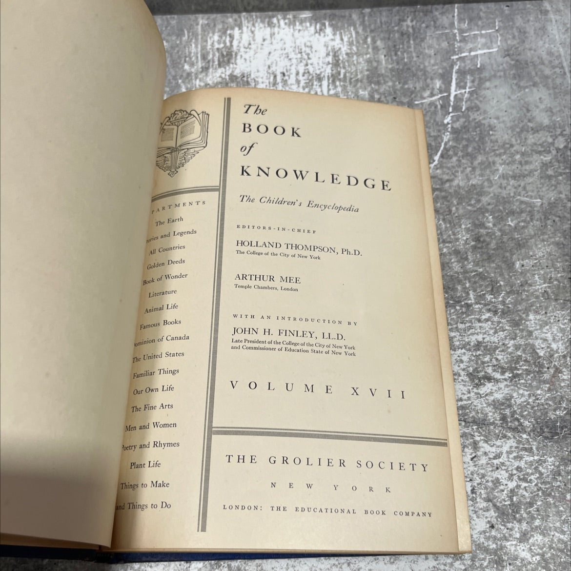 book of knowledge book, by holland thompson, arthur mee, 1935 Hardcover image 2