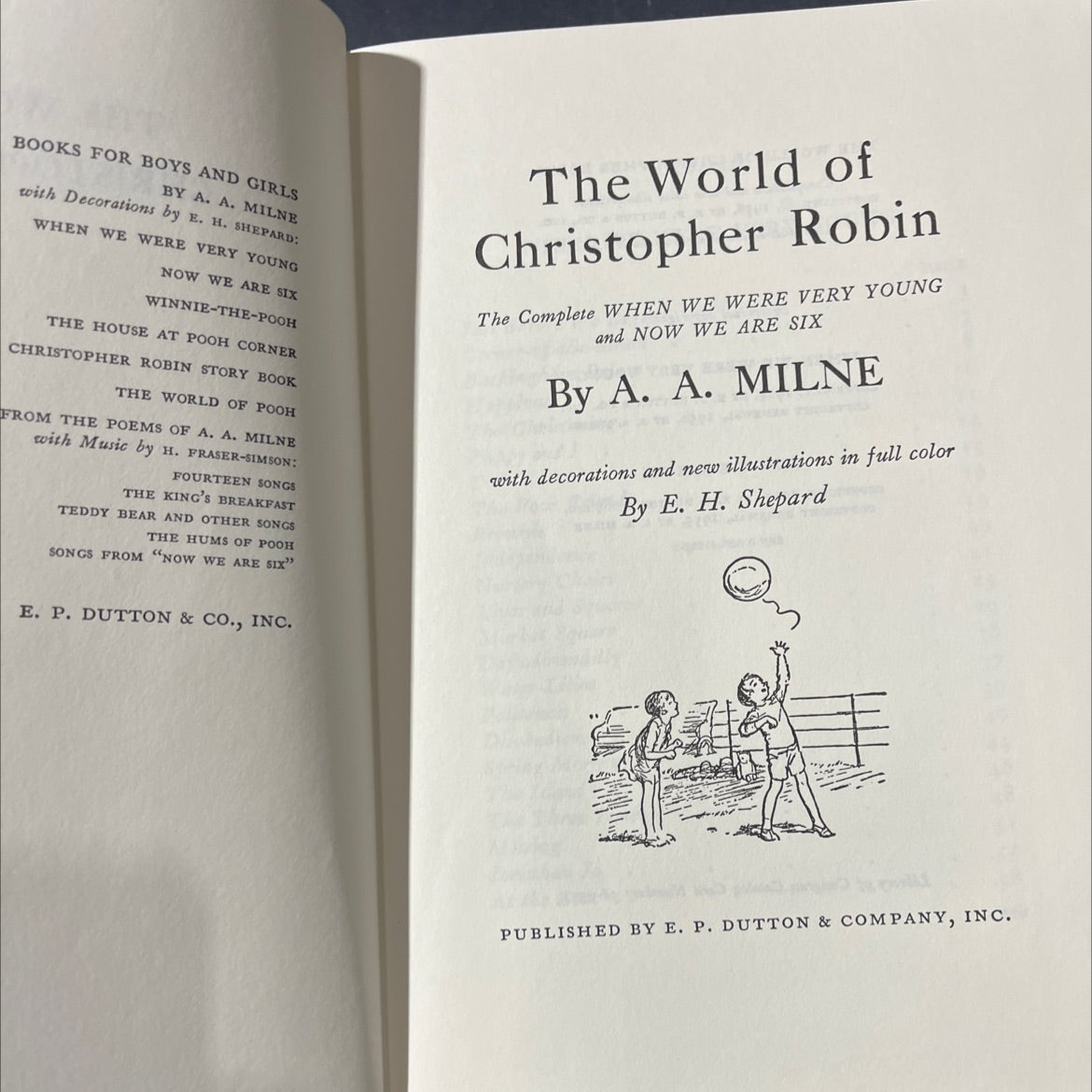 books for boys and girls book, by a. a. milne, 1958 Hardcover image 2