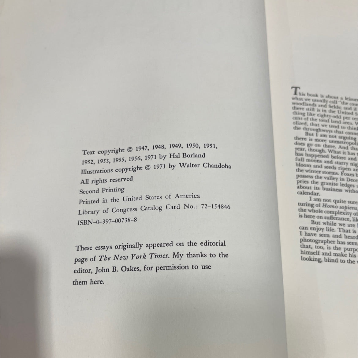 borland country book, by hal borland, 1971 Hardcover image 3