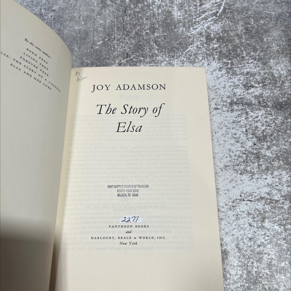 born free book, by joy adamson, 1966 Hardcover image 2