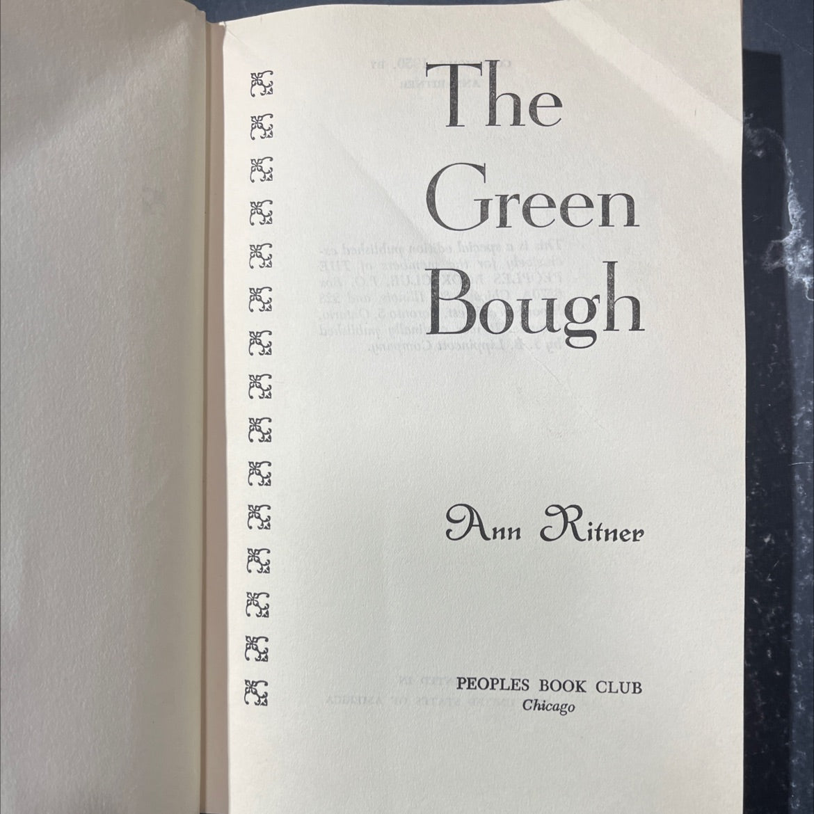 bough the green book, by ann ritner, 1997 Hardcover image 2