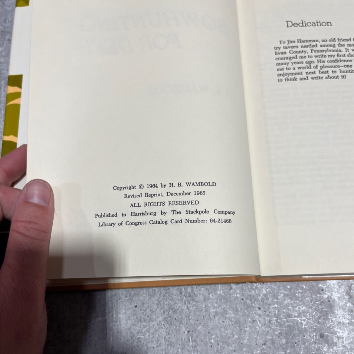 bowhunting for deer book, by H. R. Wambold, 1965 Hardcover image 3