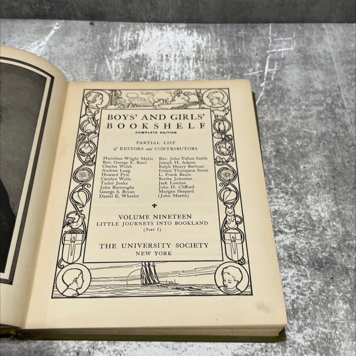 boys' and girls' bookshelf complete edition partial list of editors and contributors book, by various, 1912 Hardcover image 2