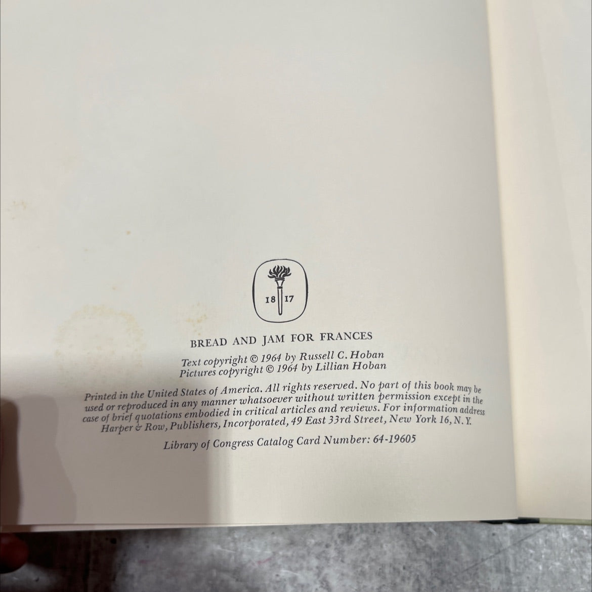 bread and jam for frances book, by russell hoban, 1964 Hardcover image 3