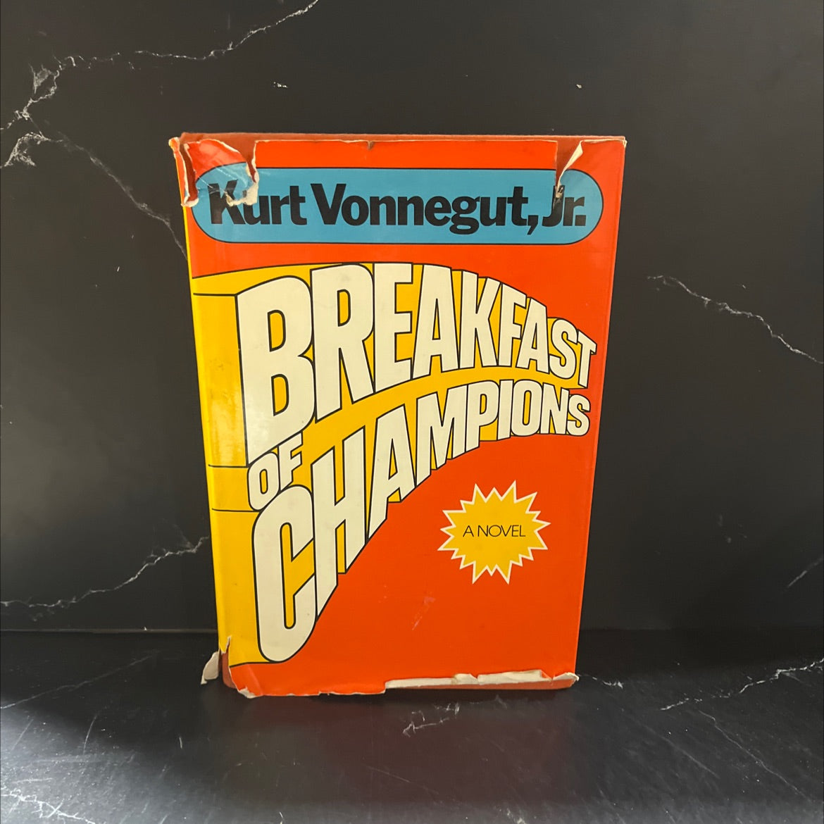 breakfast of champions book, by Kurt Vonnegut, 1973 Hardcover, First Edition, Vintage image 1
