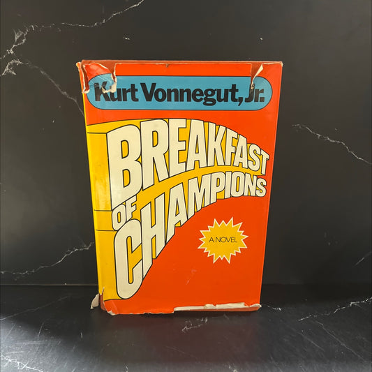 breakfast of champions book, by Kurt Vonnegut, 1973 Hardcover, First Edition, Vintage image 1