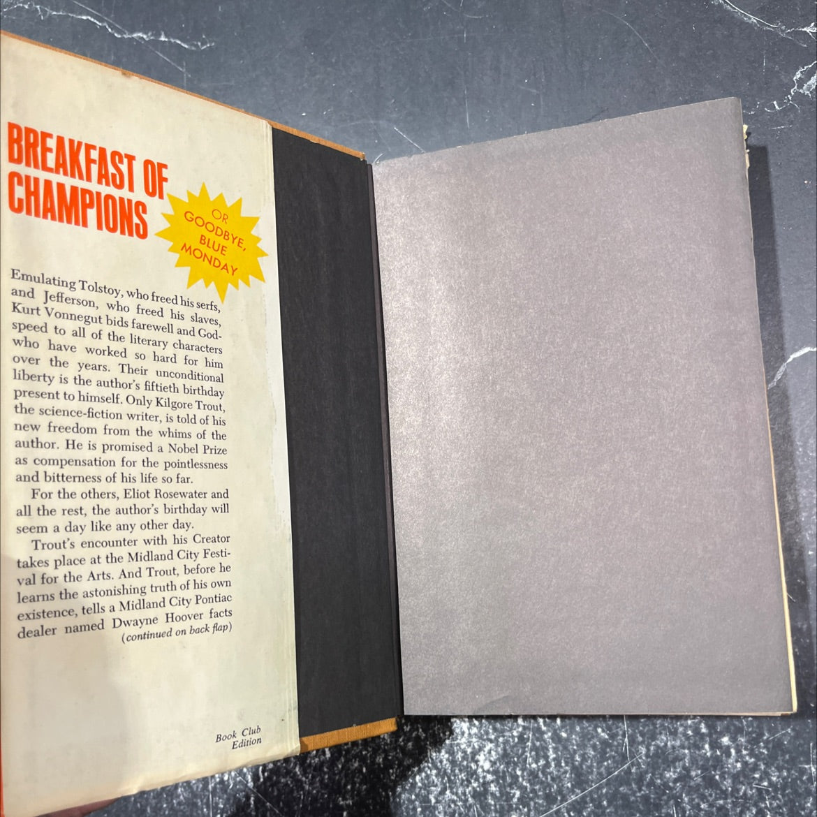 breakfast of champions book, by kurt vonnegut, jr., 1973 Hardcover image 4