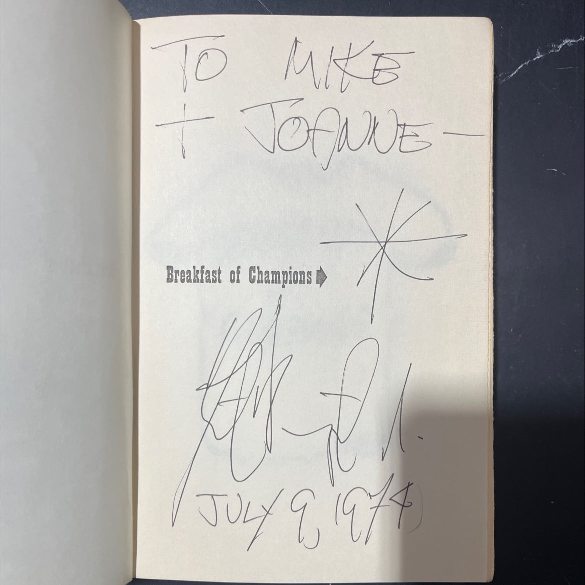SIGNED breakfast of champions book, by kurt vonnegut, 1973 Hardcover, Rare, Vintage image 4