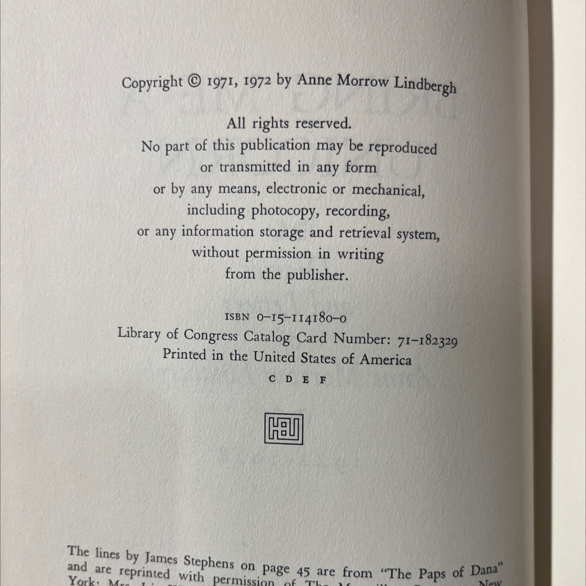 bring me a unicorn diaries and letters of anne morrow lindbergh 1922-1928 book, by anne morrow lindbergh, 1972 Hardcover image 3