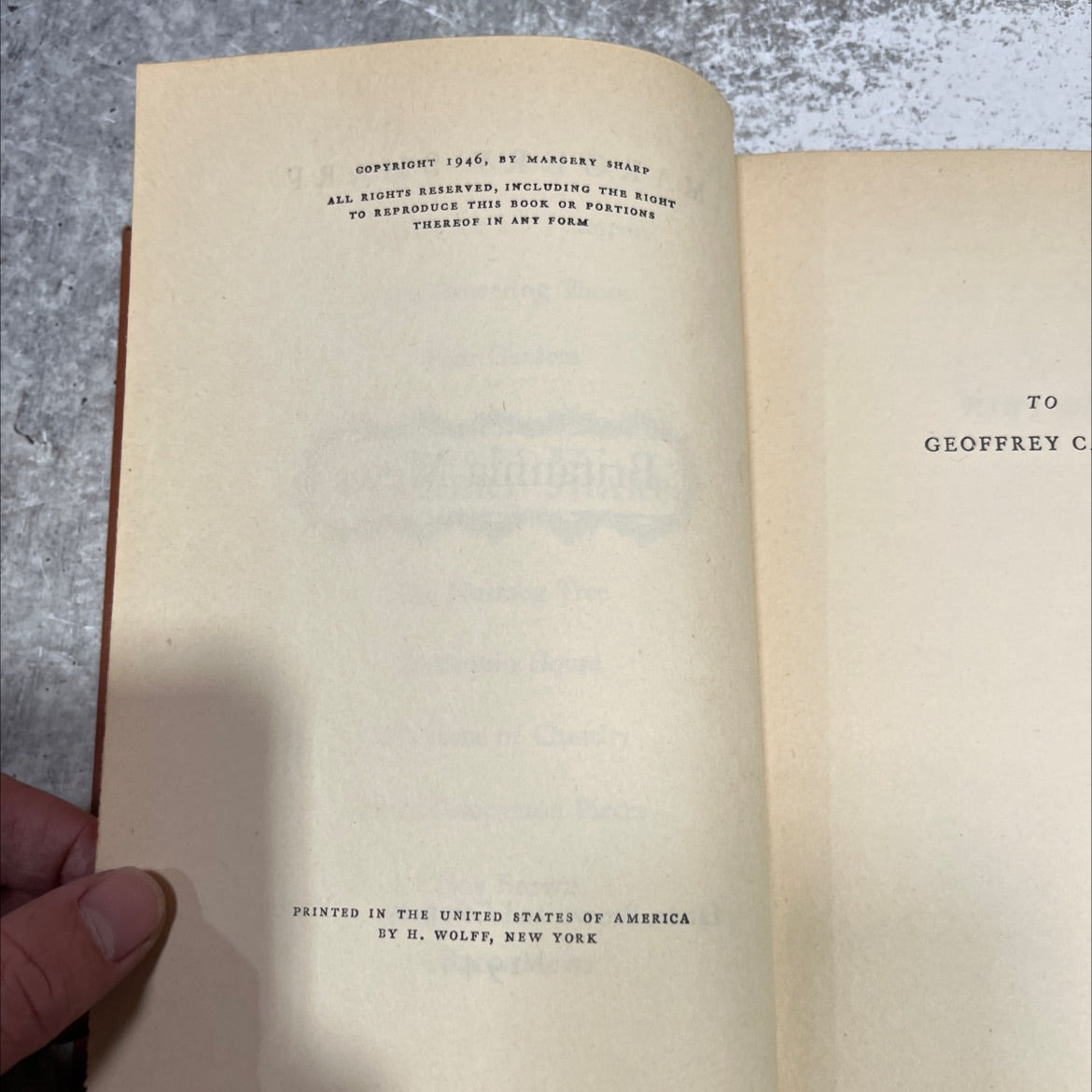 britannia mews book, by margery sharp, 1946 Hardcover image 3
