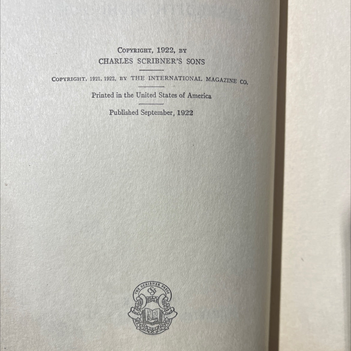 broken barriers book, by meredith nicholson, 1922 Hardcover image 3