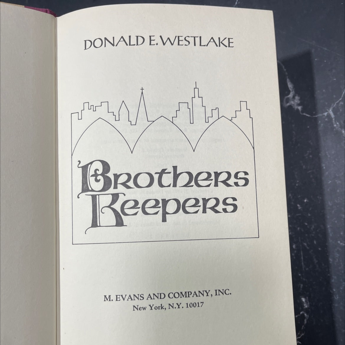 brothers keepers book, by Donald E. Westlake, 1975 Hardcover image 2