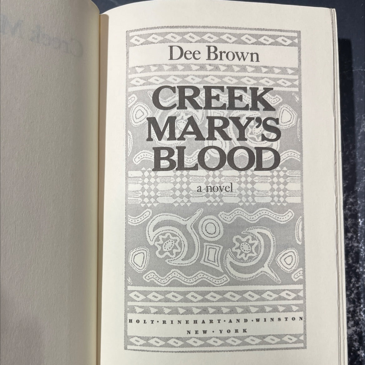 brown creek mary's blood book, by dee brown, 1980 Hardcover image 2