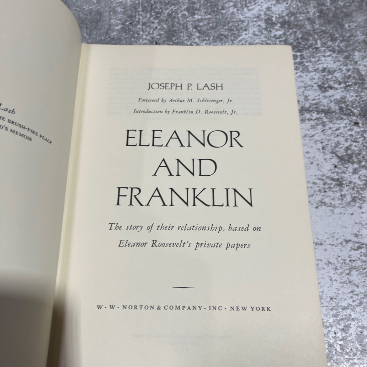 brush-fire peace: a memoir book, by joseph p. lash, 1971 Hardcover image 2