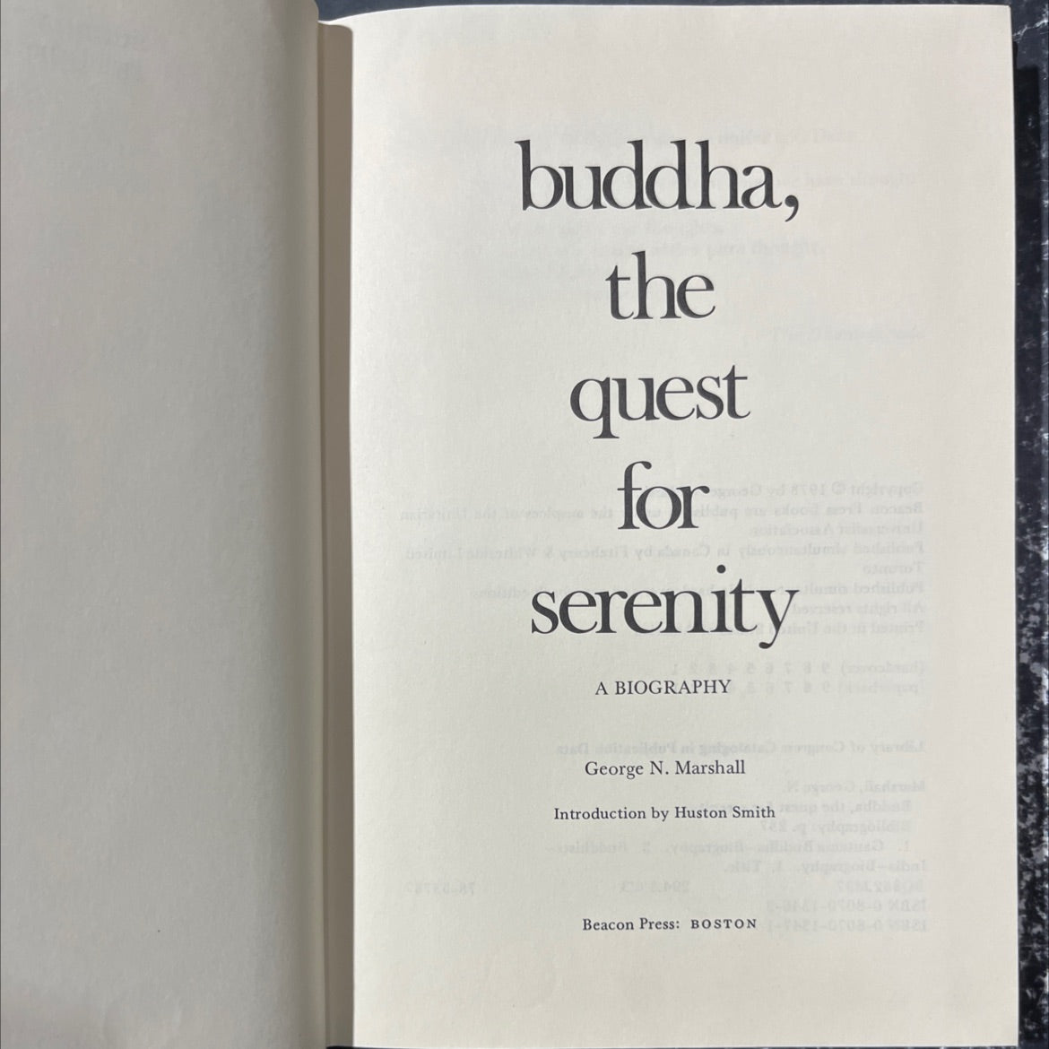 buddha, the quest for serenity book, by George N. Marshall, 1978 Hardcover image 2