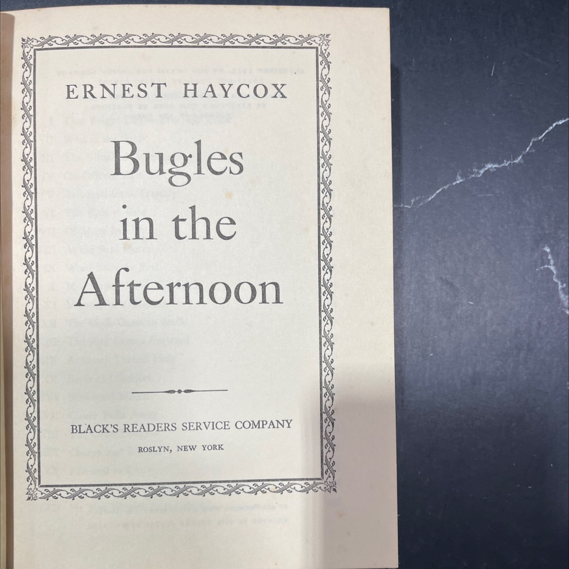 bugles in the afternoon book, by ernest haycox, 1944 Hardcover image 2