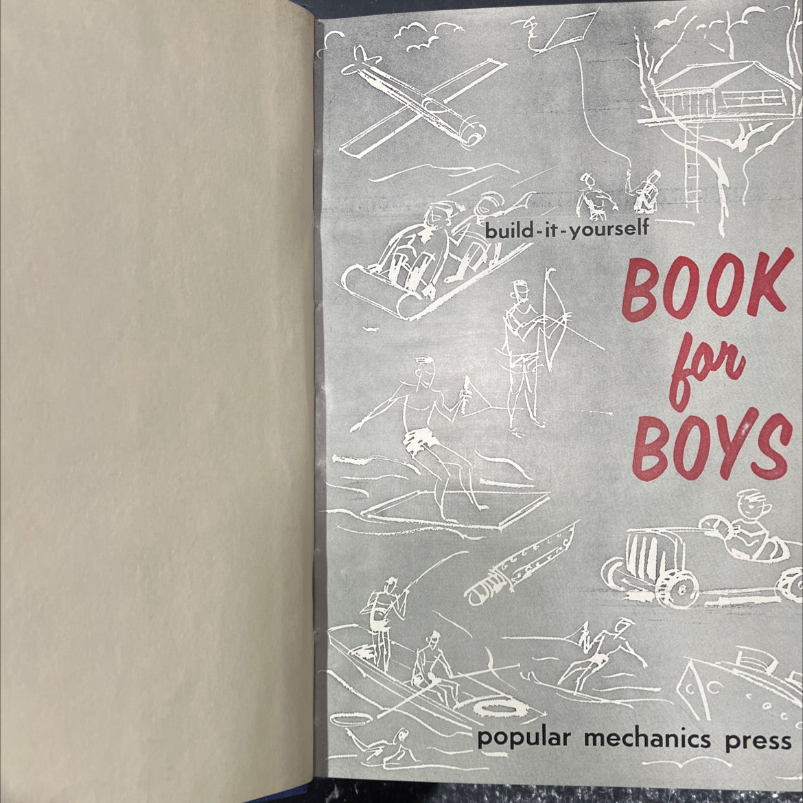build-it-yourself book for boys book, by unknown, 1956 Hardcover image 2