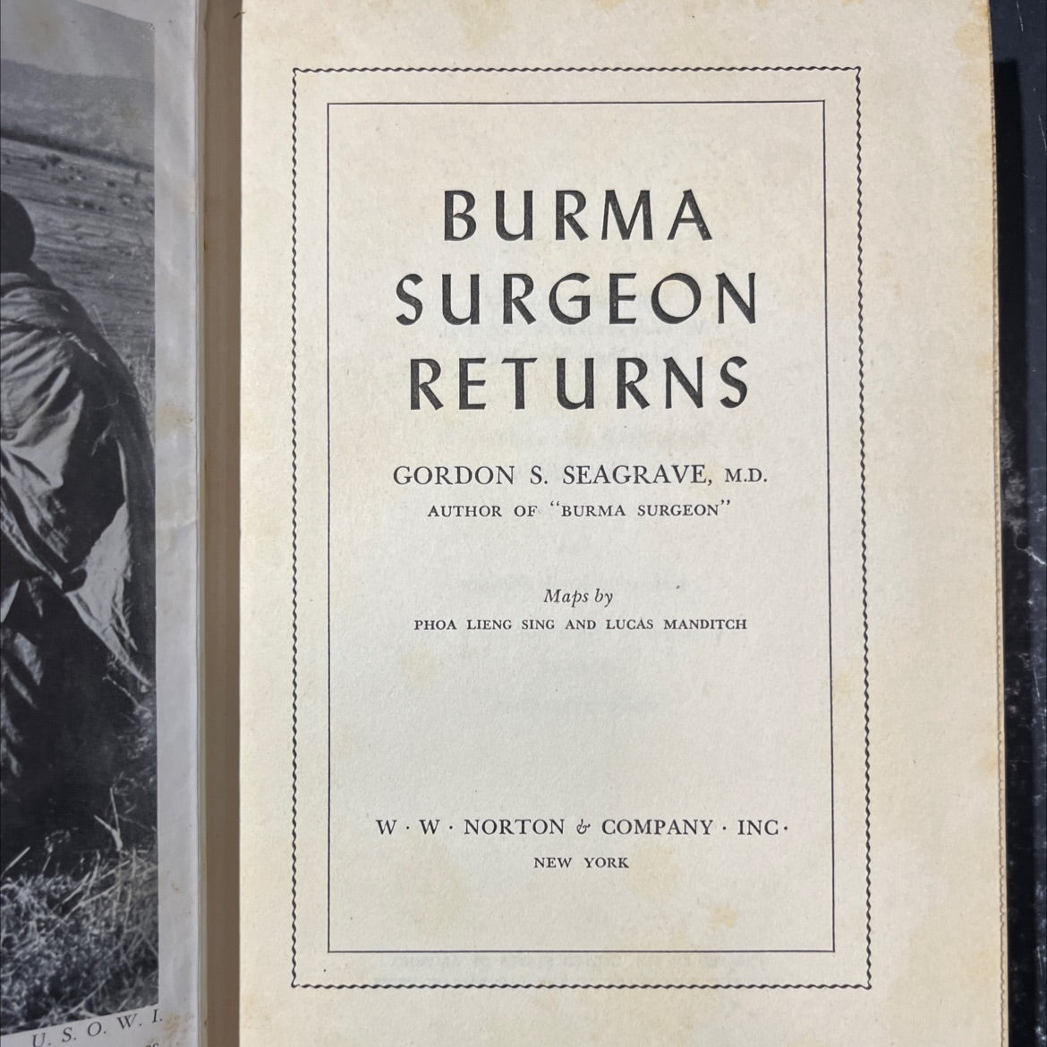 burma surgeon returns book, by gordon s. seagrave, m.d., 1946 Hardcover image 2