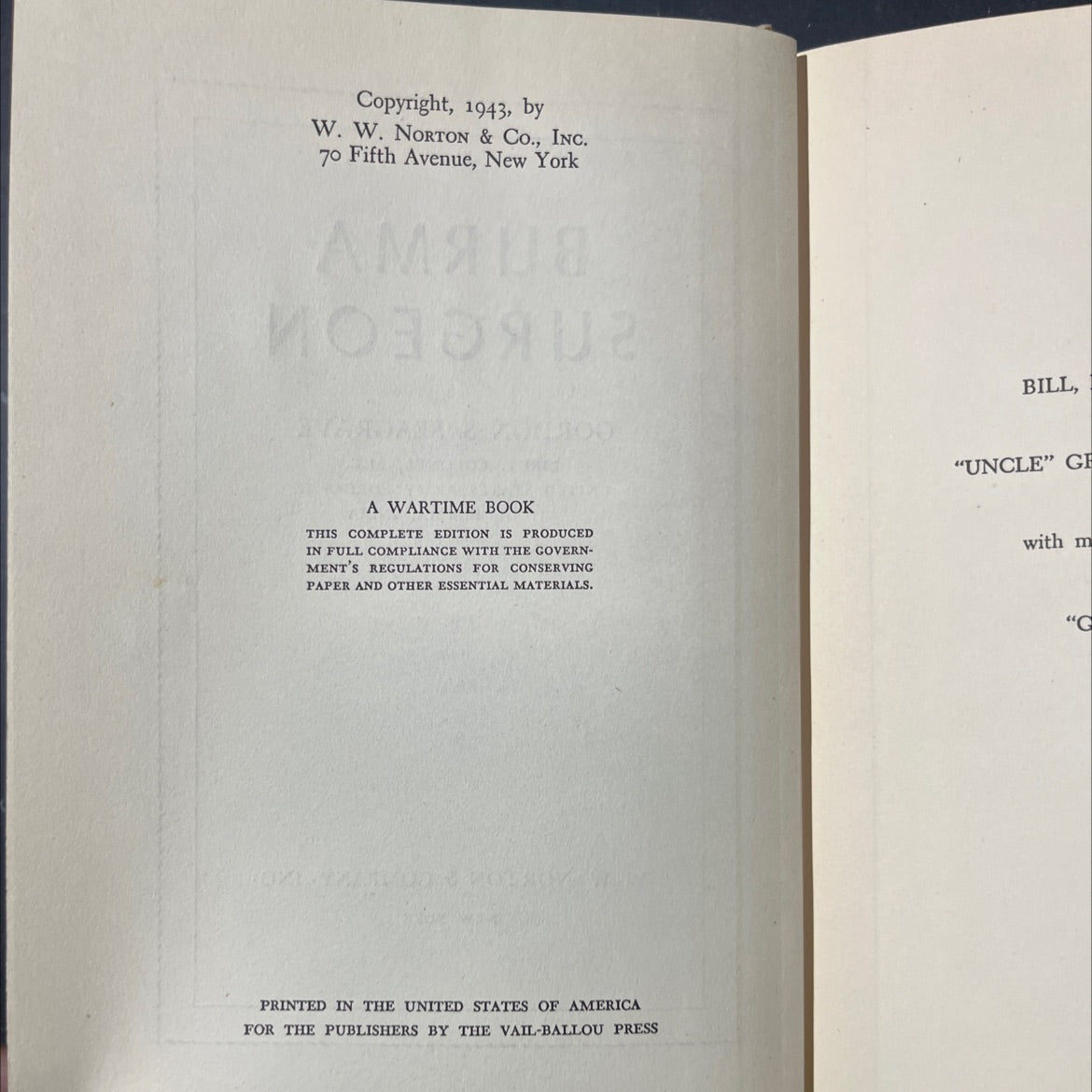 burma surgeon book, by gordon s. seagrave, 1943 Hardcover image 3