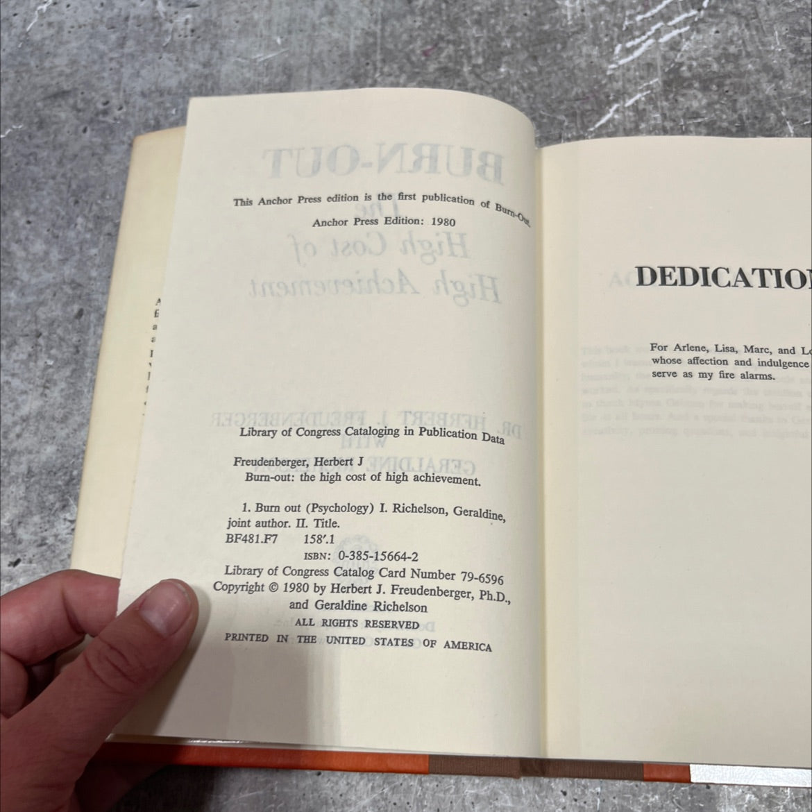 burn-out the high cost of high achievement book, by dr. herbert j. freudenberger with geraldine richelson, 1980 image 3