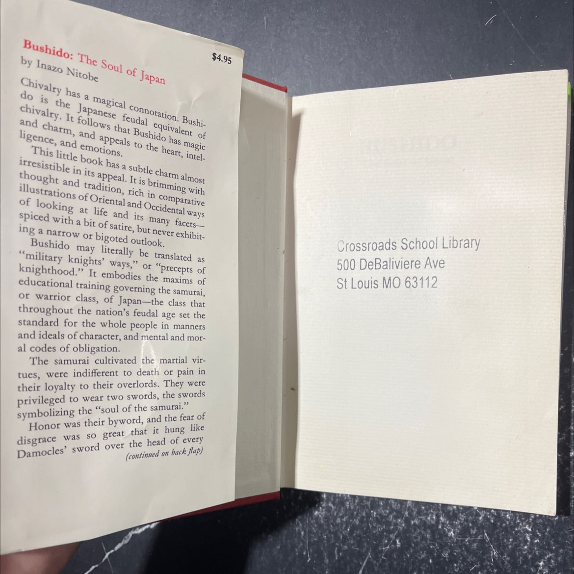 bushido the soul of japan an exposition of japanese thought book, by inazo nitobe, 1969 Hardcover image 4