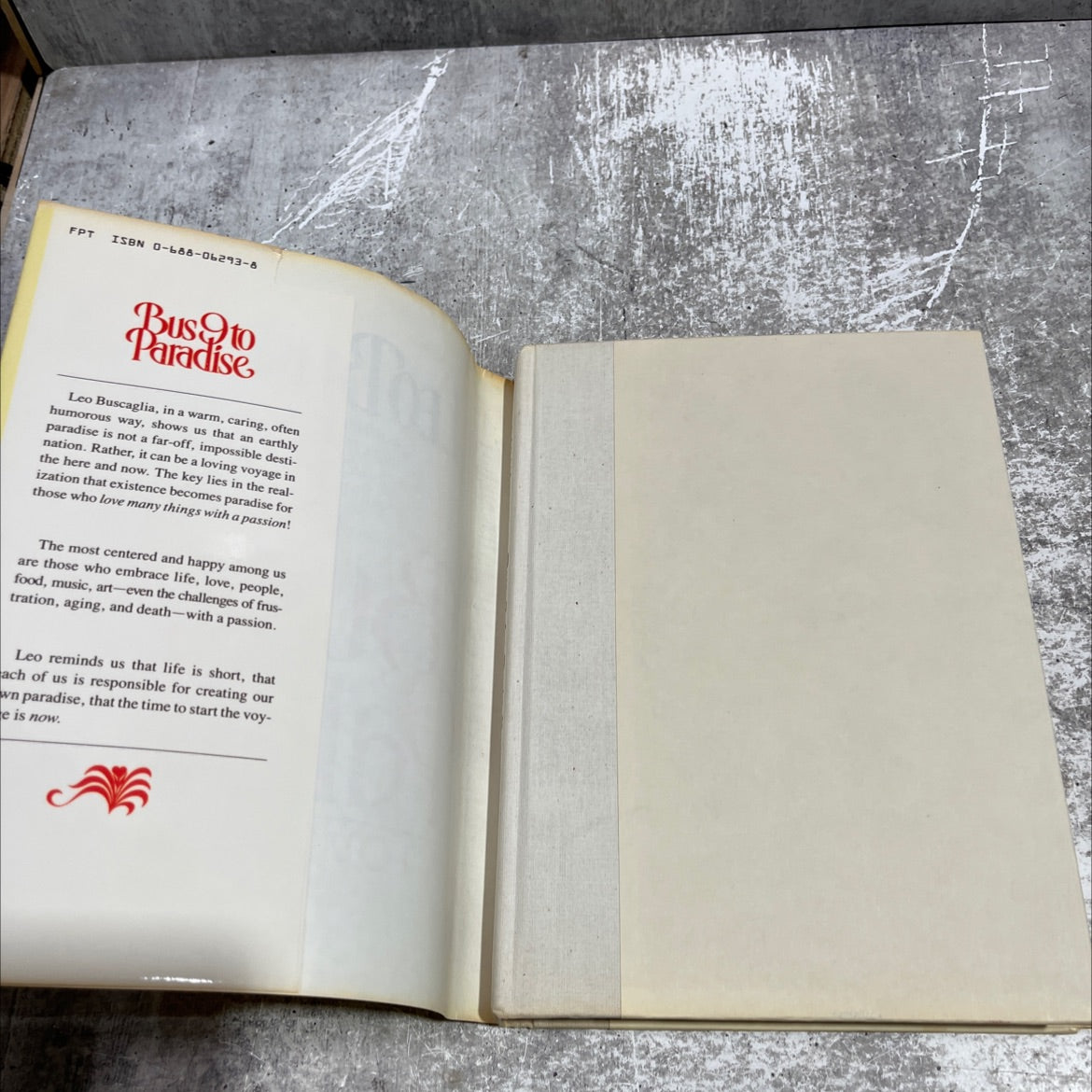 busto paradise a loving voyage book, by leo buscaglia, 1986 Hardcover image 4