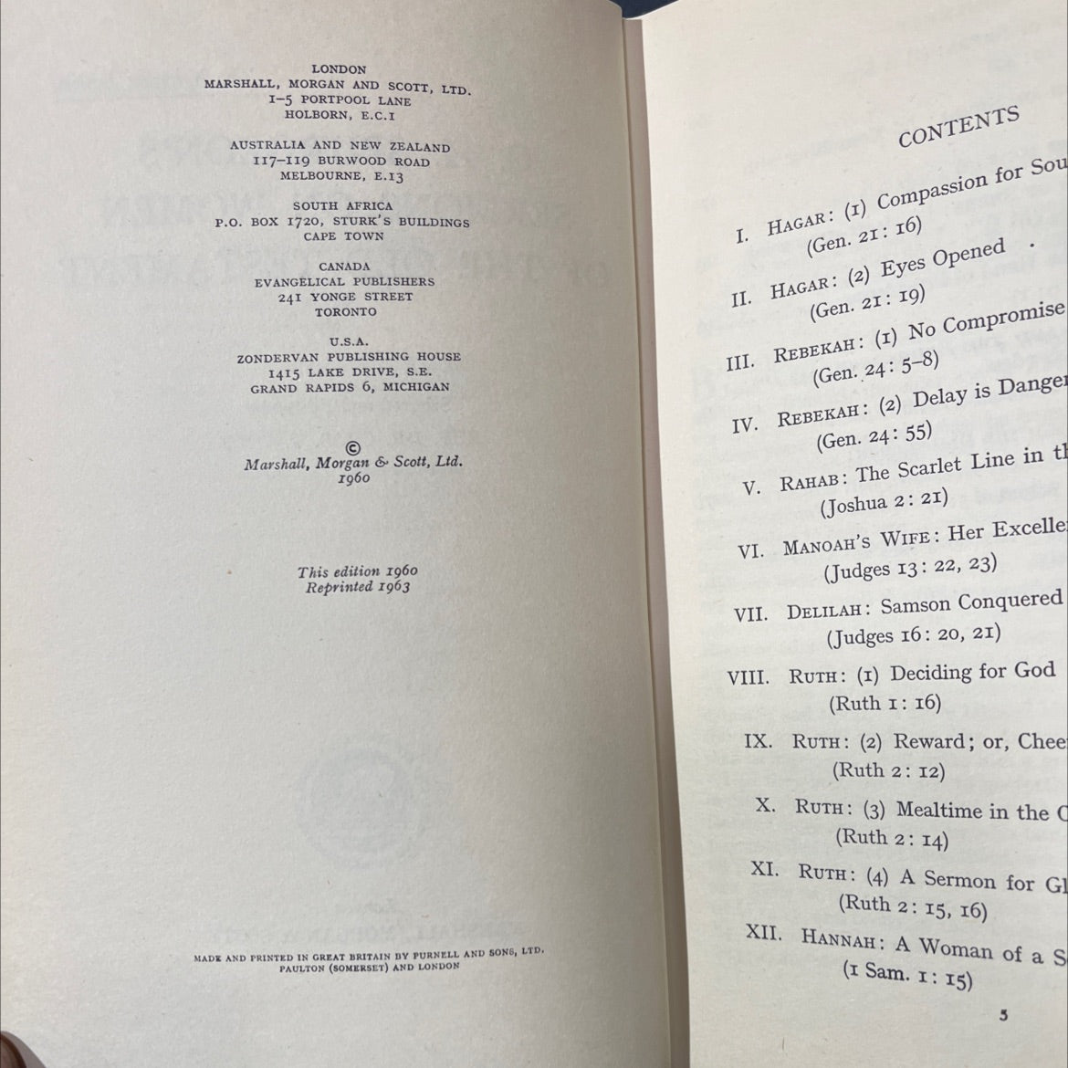 c. h. spurgeon's sermons on women of the old testament book, by rev. dr. chas. t. cook, 1963 Hardcover image 3