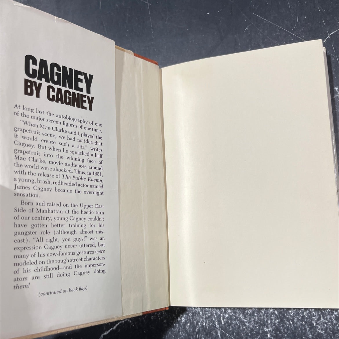 cagney by cagney book, by james cagney, 1976 Hardcover image 4