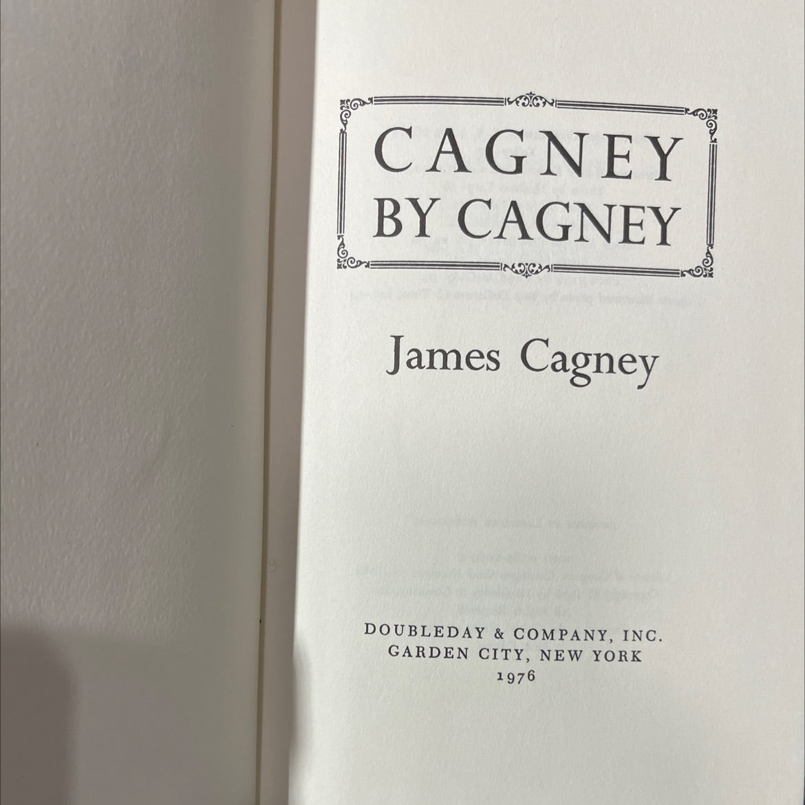 cagney by cagney book, by james cagney, 1976 Hardcover image 2