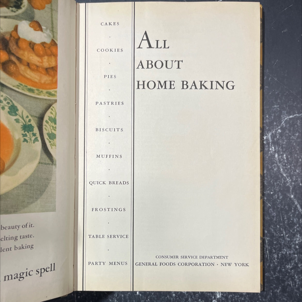 cakes cookies pies all about home baking pastries biscuits muffins quick breads frostings book, by General Foods image 2