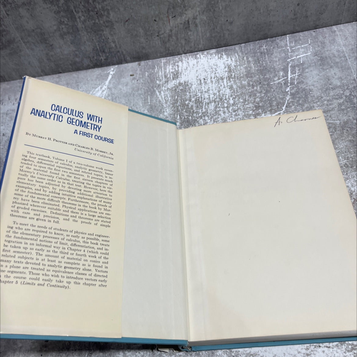 calculus with analytic geometry a first course book, by murray h. protter, charles b. morrey, jr., 1963 Hardcover image 4