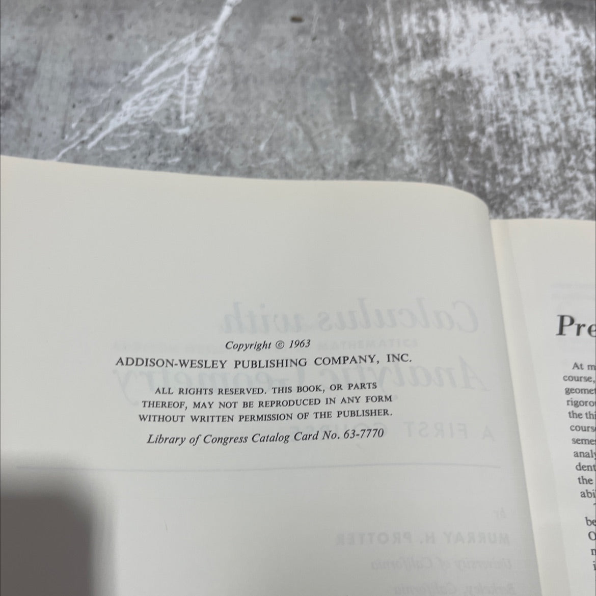 calculus with analytic geometry a first course book, by murray h. protter, charles b. morrey, jr., 1963 Hardcover image 3