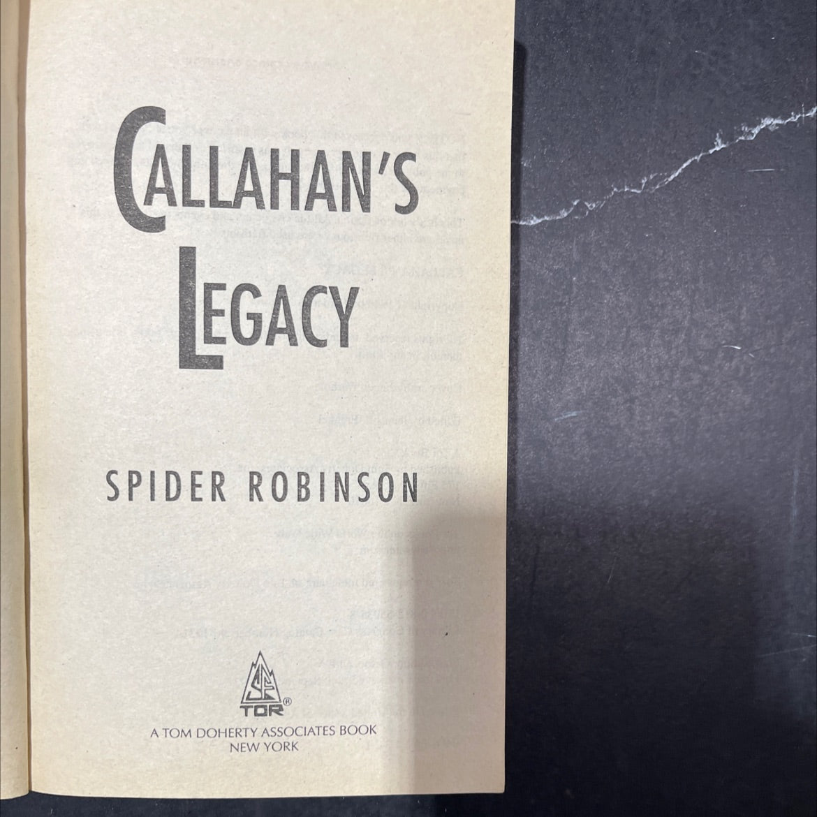 callahan's legacy book, by spider robinson, 1996 Paperback image 2