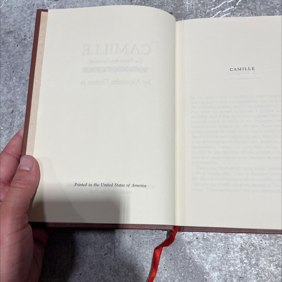 camille book, by alexandre dumas fils, unknown Hardcover image 3