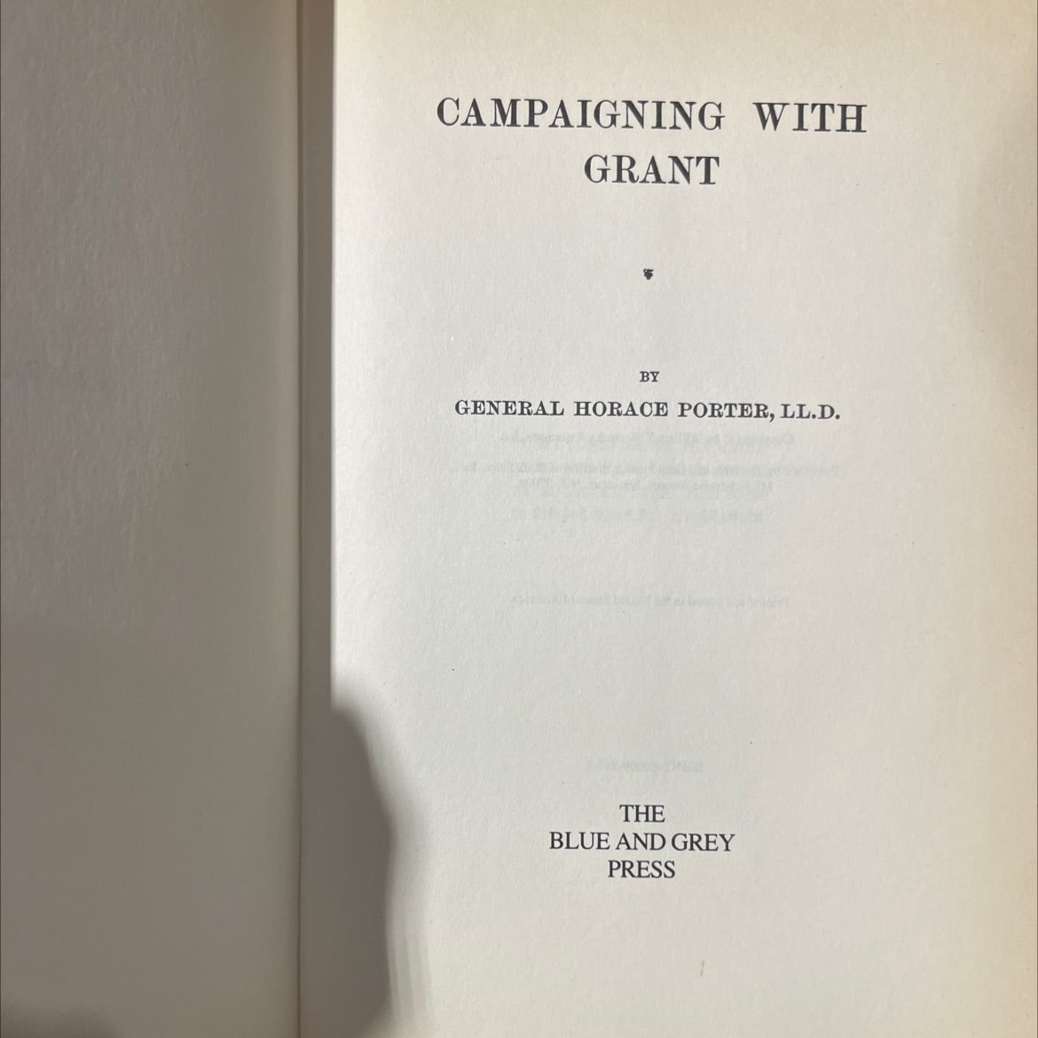 campaigning with grant book, by general horace porter, 1997 Hardcover image 2