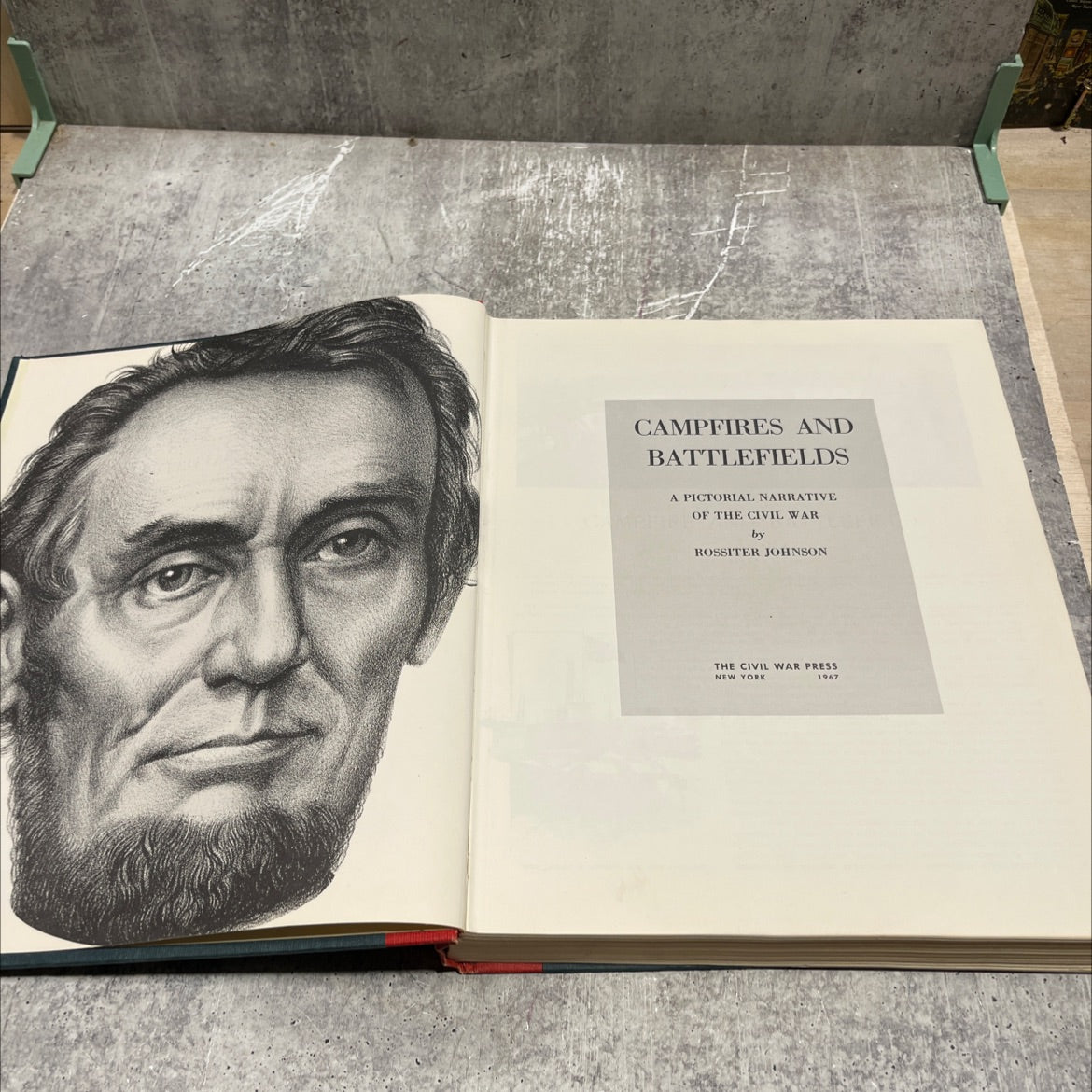 campfires and battlefields a pictorial narrative of the civil war book, by rossiter johnson, 1967 Hardcover image 2