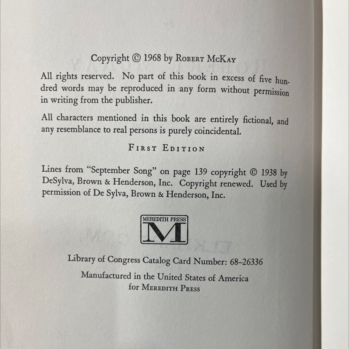 canary red book, by robert mckay, 1968 Hardcover image 3