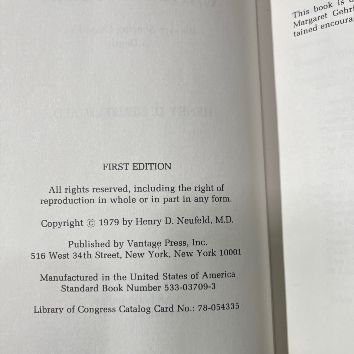 cancerphobia we are scaring ourselves to death book, by henry d. neufeld, m.d., 1979 Hardcover image 3