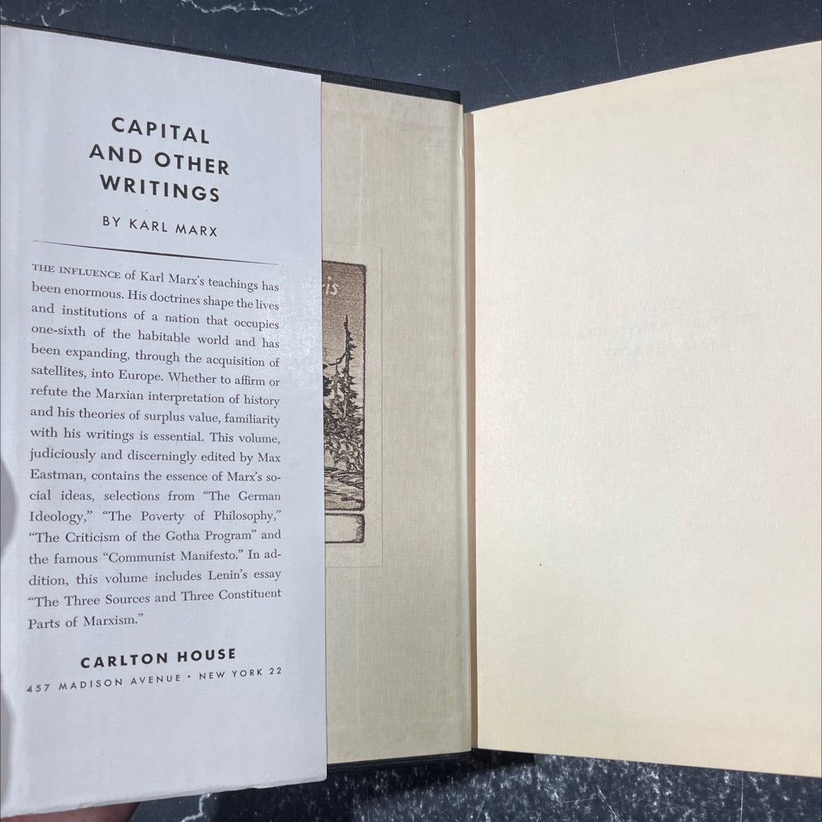 capital the communist manifesto and other writings of karl marx book, by karl marx, 1932 Hardcover image 4