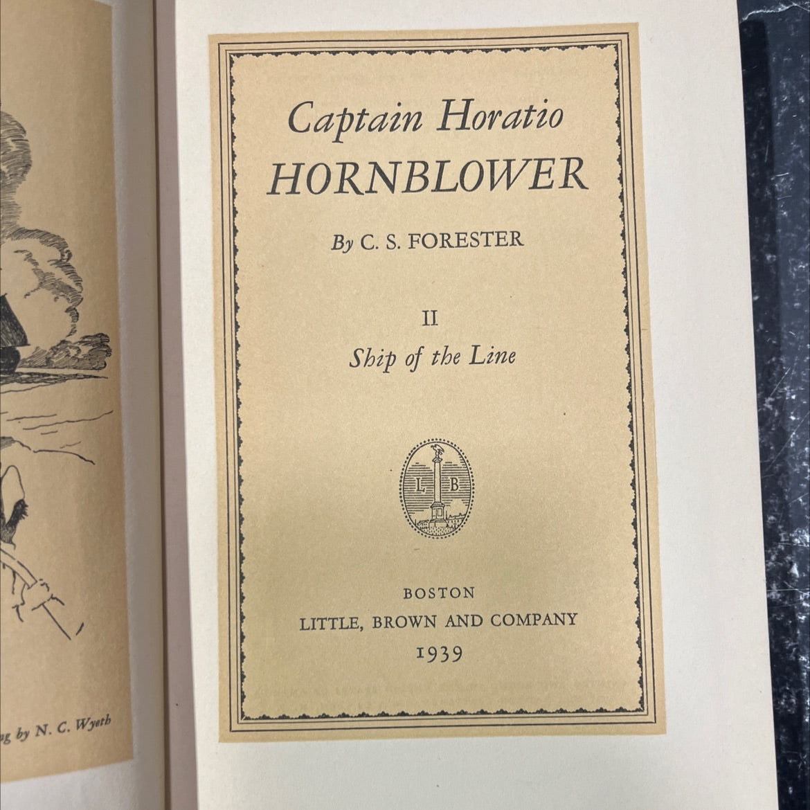 captain horatio hornblower ii ship of the line book, by c. s. forester, 1939 Hardcover image 2