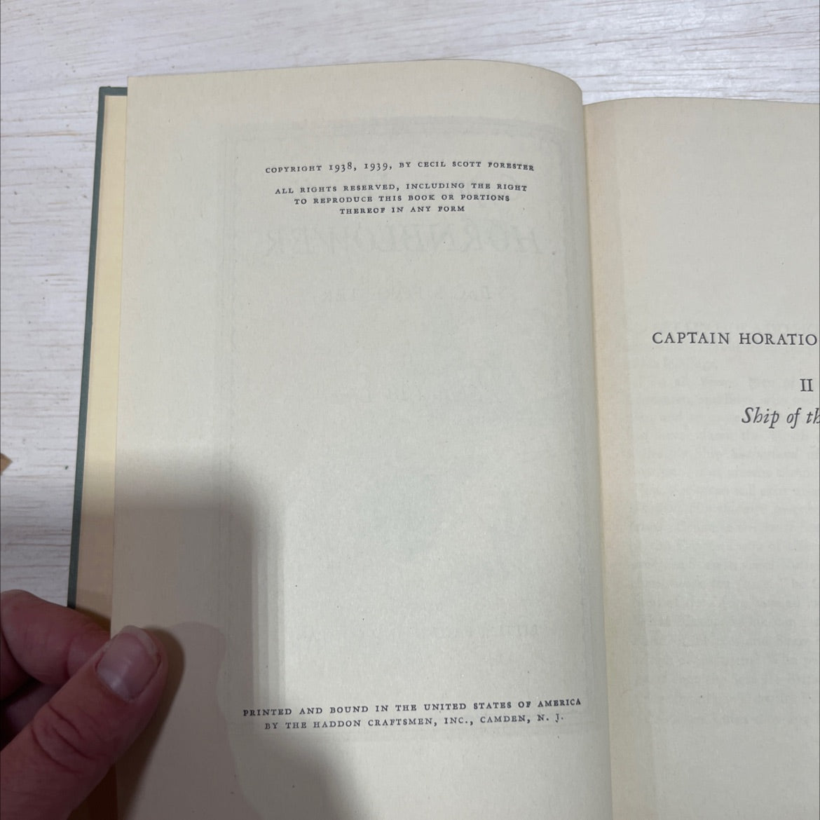 captain horatio hornblower book, by c. s. forester, 1939 Hardcover image 3