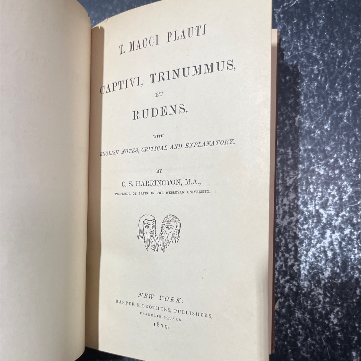 captivii, trinumus, et rudens book, by T. Macci Plauti, 1879 Hardcover image 2
