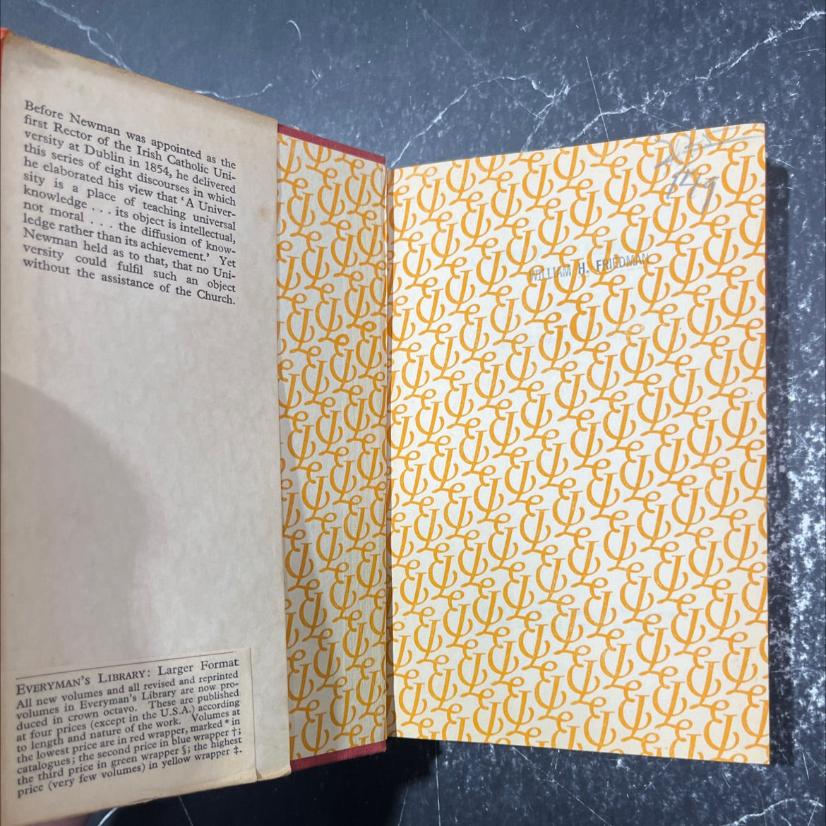 cardinal john henry newman on the scope and nature of university education book, by john henry newman, 1956 Hardcover image 4